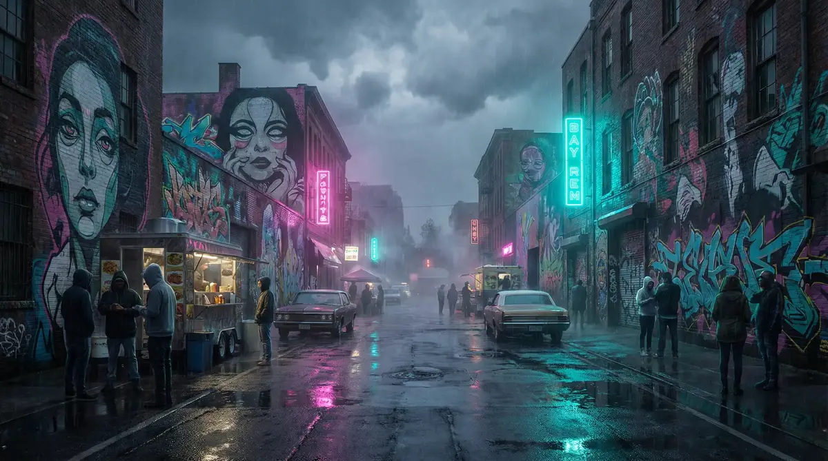 ph下载 - 雨夜壁画街